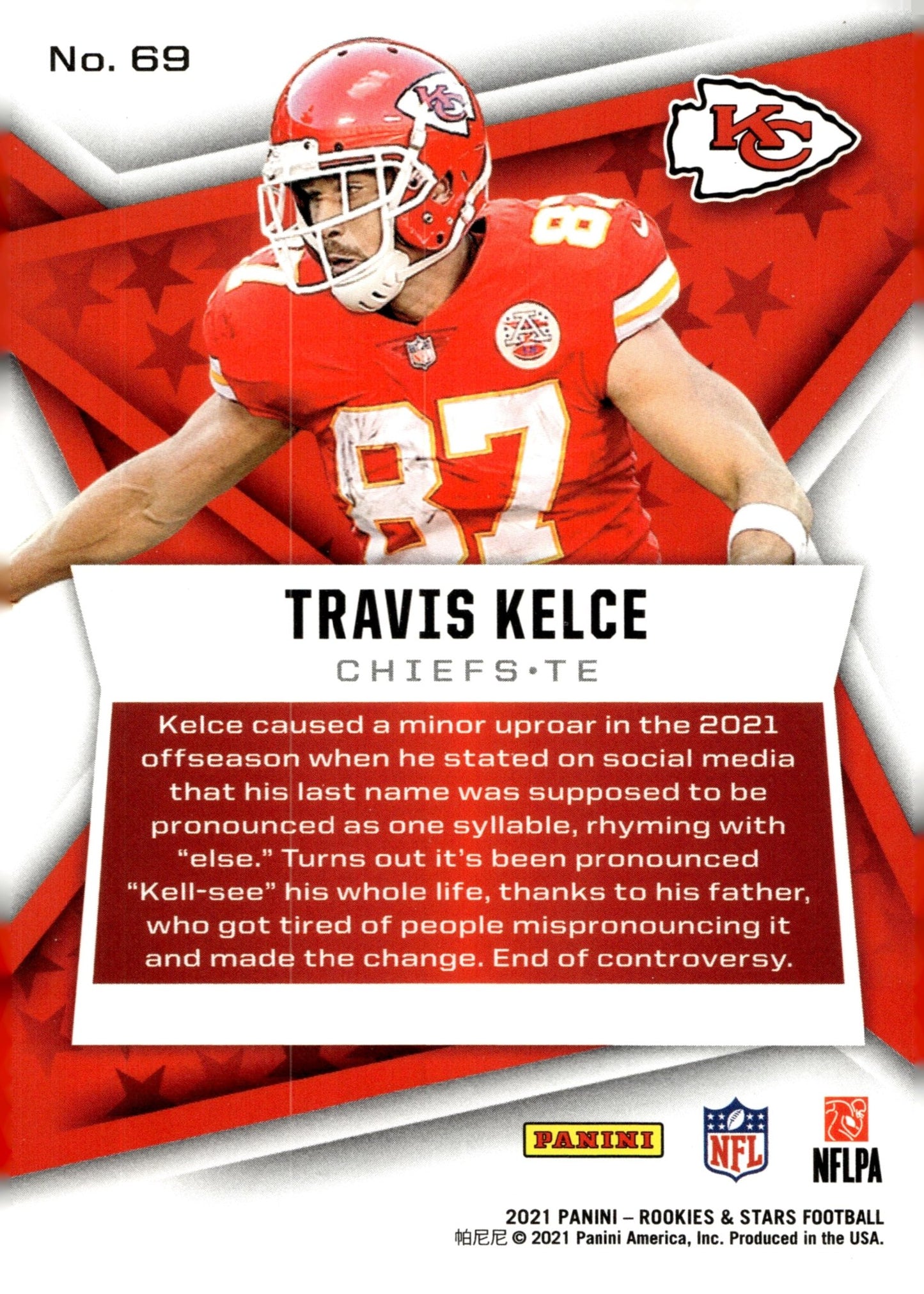 Travis Kelce 2021 Panini Rookies & Stars #69 - Collector Store LLC