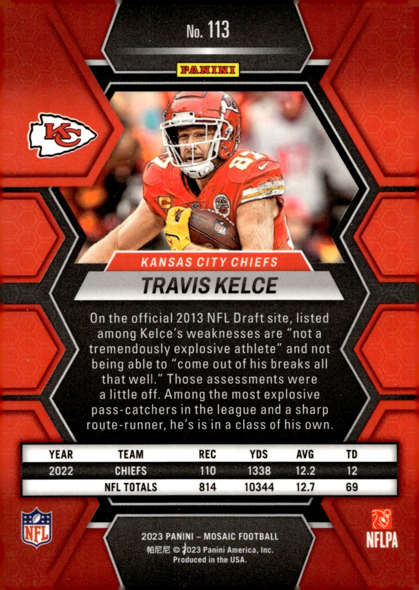 Travis Kelce 2023 Panini Mosaic #113 #2 - Collector Store LLC