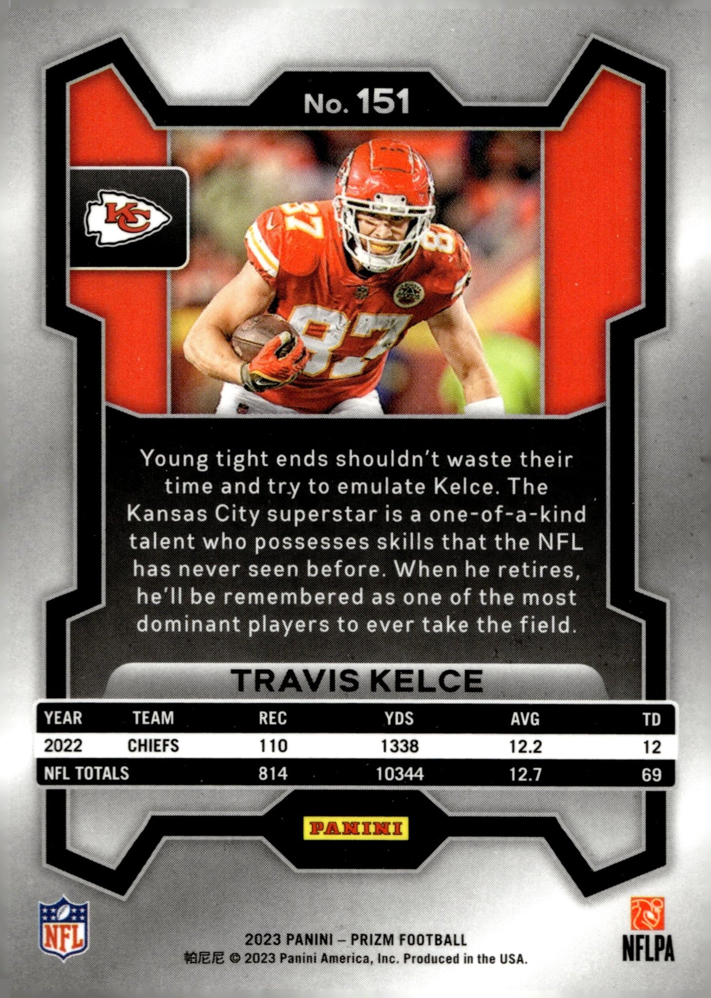 Travis Kelce 2023 Panini Prizm #151 - Collector Store LLC