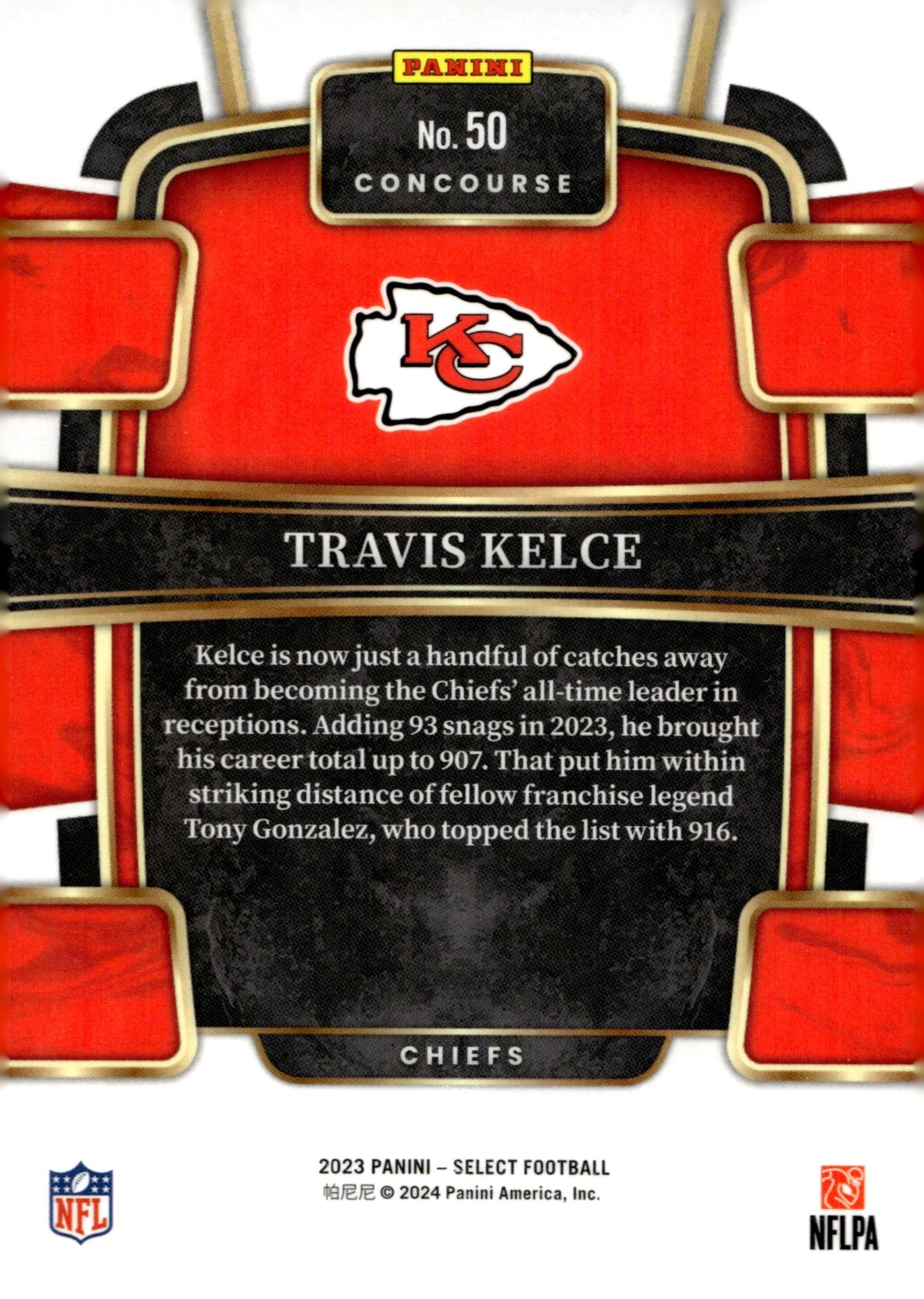 Travis Kelce 2023 Panini Select #50 #1 - Collector Store LLC