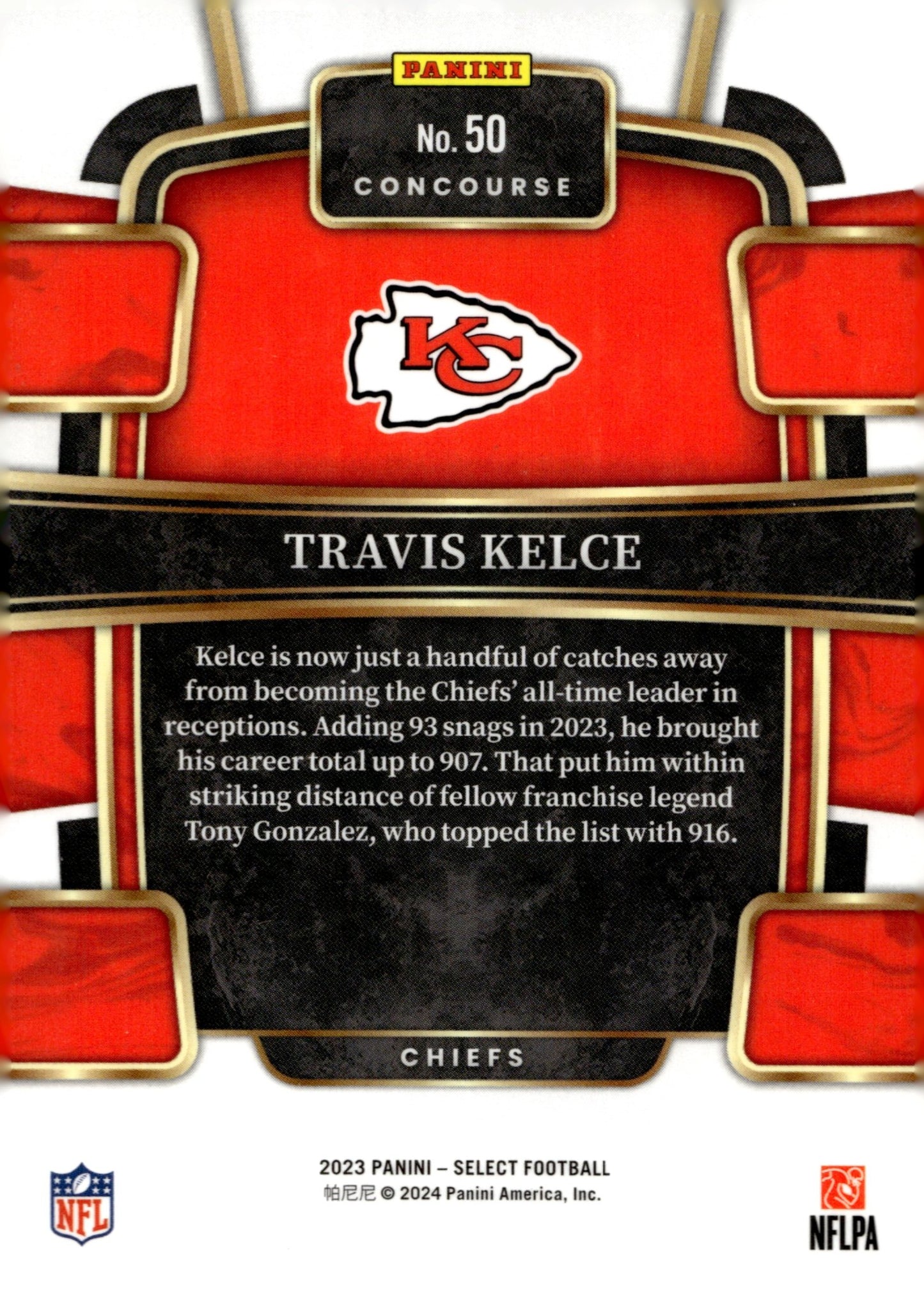 Travis Kelce 2023 Panini Select #50 #2 - Collector Store LLC