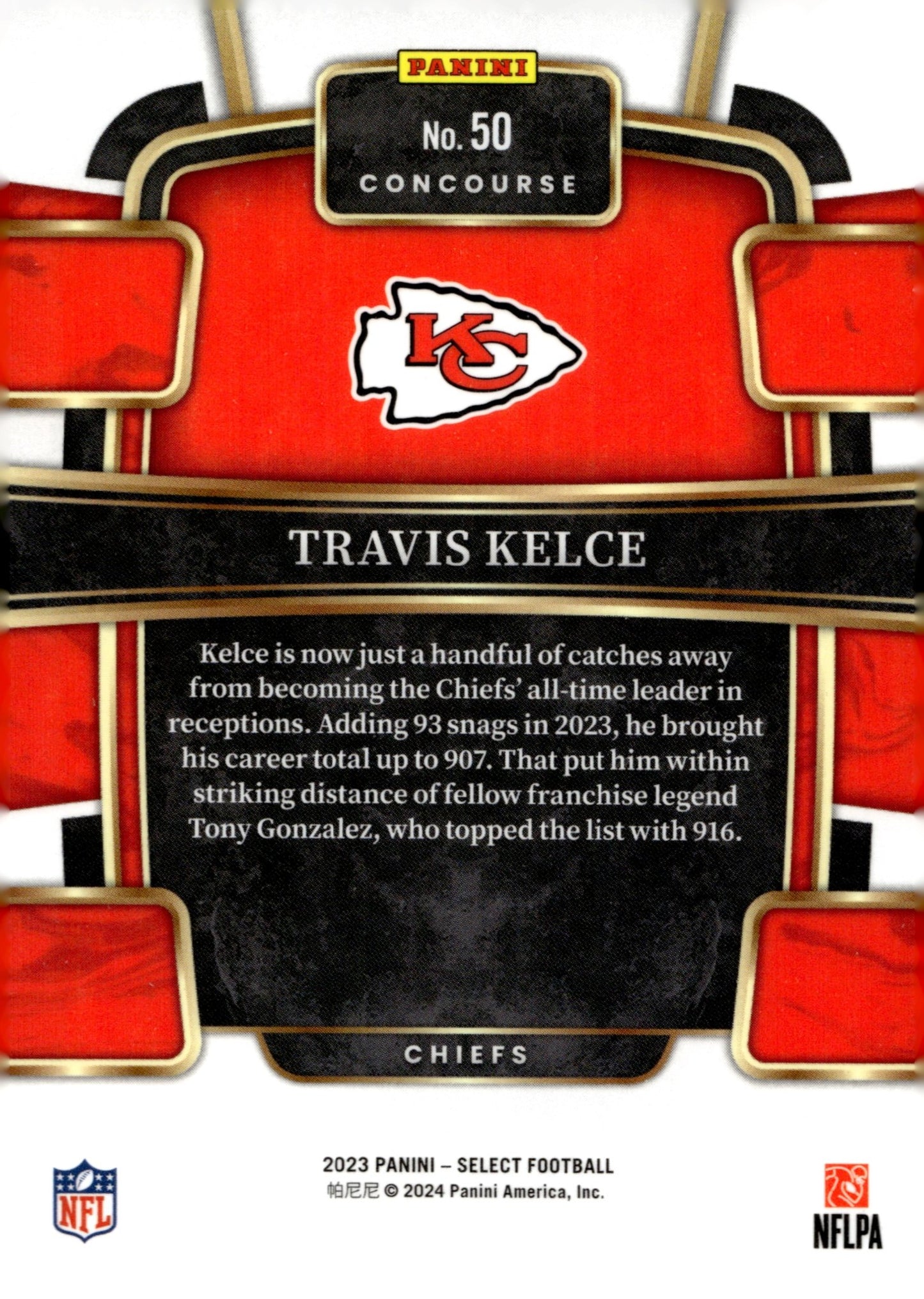 Travis Kelce 2023 Panini Select #50 #4 - Collector Store LLC