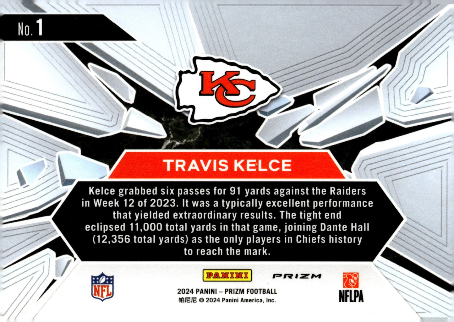 Travis Kelce 2024 Panini Prizm Break Green Prizm #1 - Collector Store LLC