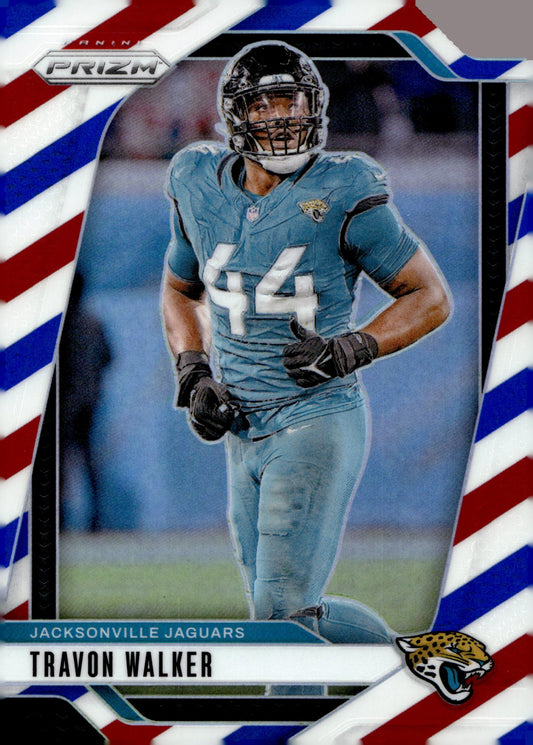 Travon Walker 2024 Panini Prizm Red White & Blue Prizm #133 - Collector Store LLC