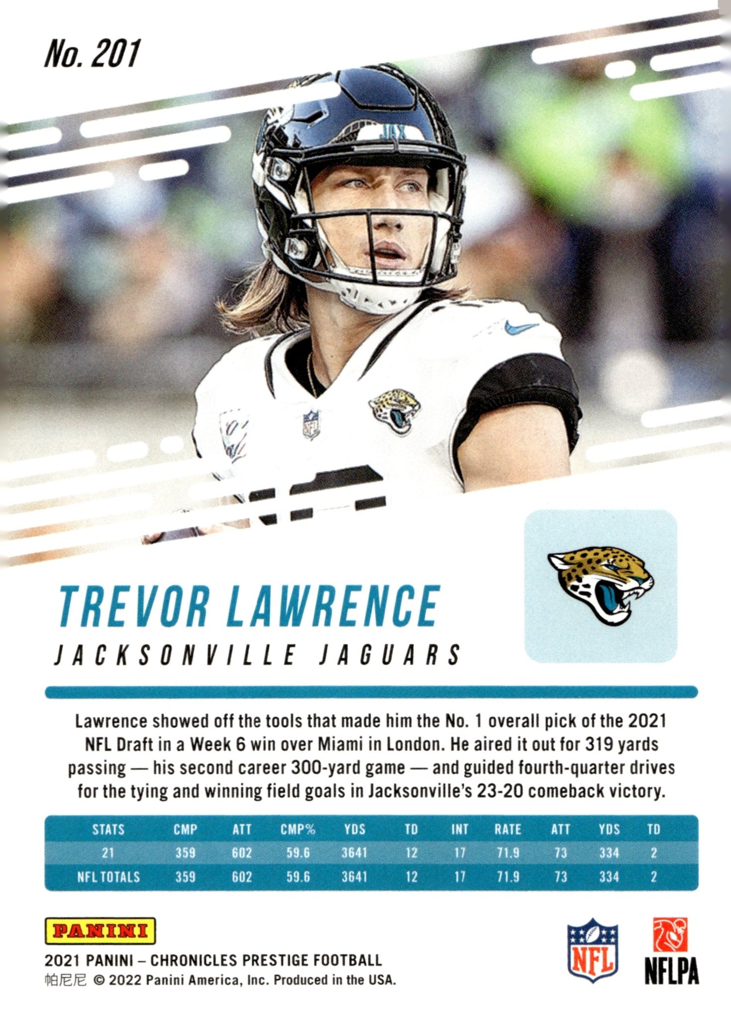 Trevor Lawrence 2021 Panini Prestige RC #201 #2 - Collector Store LLC