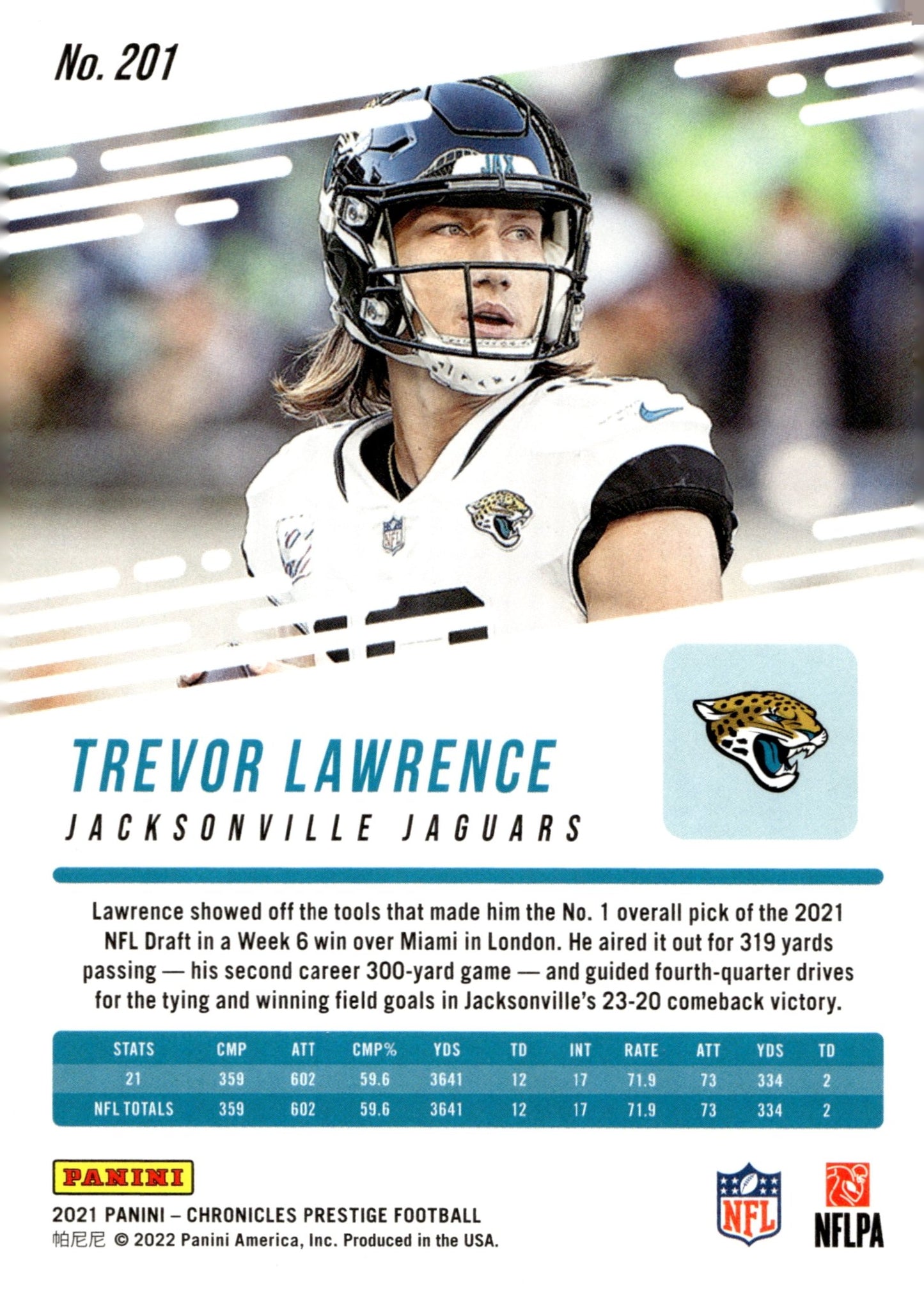 Trevor Lawrence 2021 Panini Prestige RC #201 #3 - Collector Store LLC