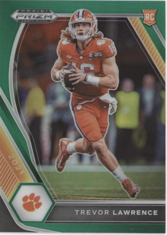 Trevor Lawrence 2021 Panini Prizm Draft Picks Green Prizm RC #106 - Collector Store LLC