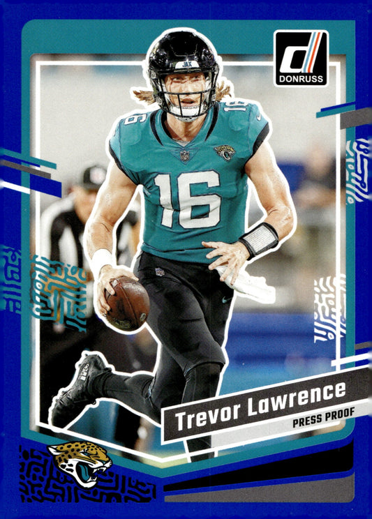 Trevor Lawrence 2023 Panini Donruss Press Proof Blue #139 - Collector Store LLC