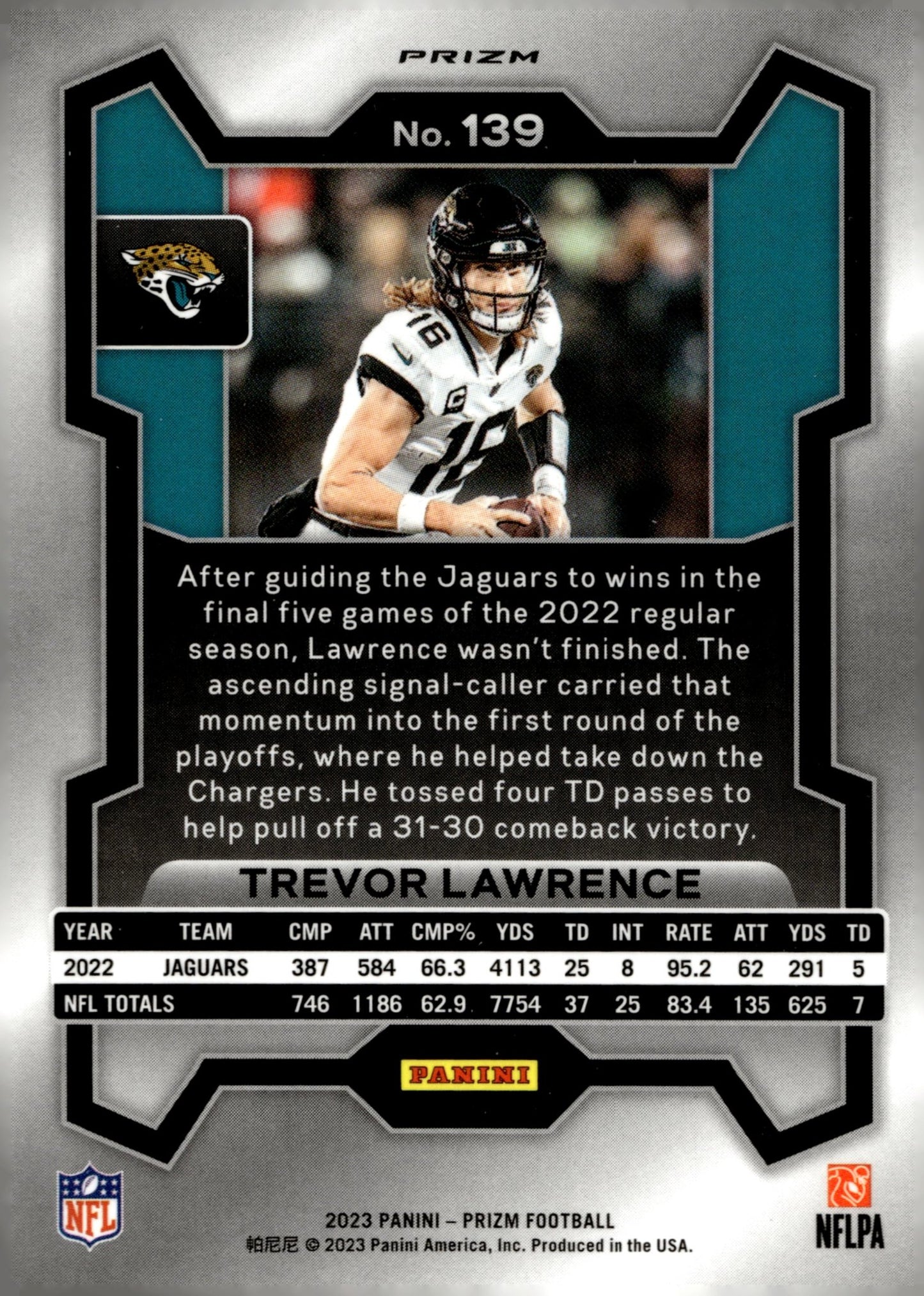 Trevor Lawrence 2023 Panini Prizm Green Pulsar Prizm #139 - Collector Store LLC
