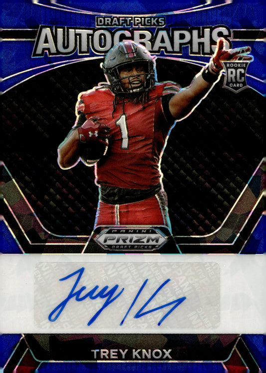 Trey Knox 2024 Panini Prizm Draft Picks Blue Ice Prizm RC Auto 10/75 #DPA - TKX - Collector Store LLC