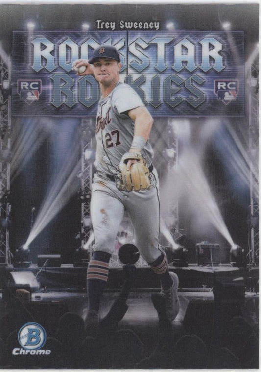 Trey Sweeney 2025 Bowman Chrome Rock Star Rookies RC Refractor #RR - 2 - Collector Store LLC