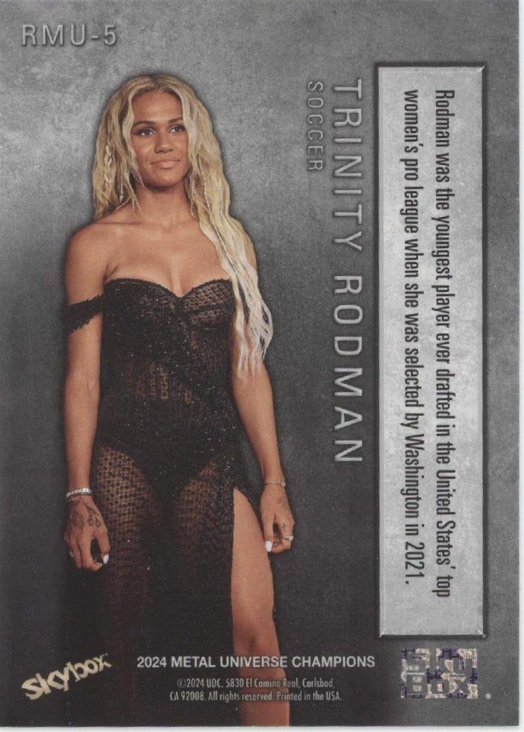 Trinity Rodman 2024 Skybox Metal Universe Champions 1999 - 00 Retro RMU - 5 2 - Collector Store LLC