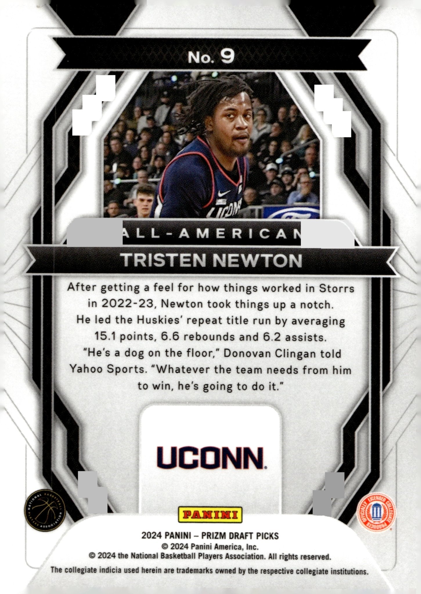 Tristen Newton 2024 Panini Prizm Picks All American RC #9 - Collector Store LLC