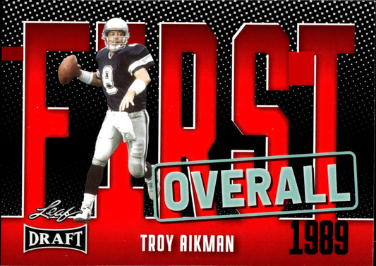 Troy Aikman 2023 Leaf Draft First Overall Red #7 - Collector Store LLC