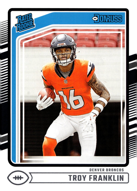 Troy Franklin 2024 Panini Donruss Rated Rookie RC #338 - Collector Store LLC