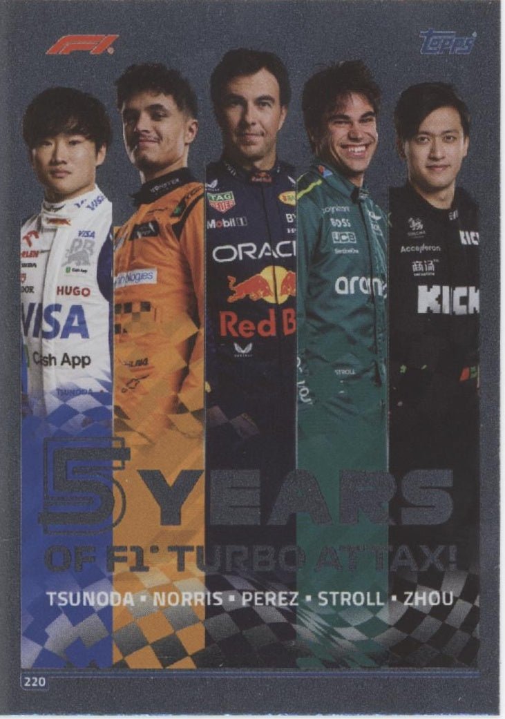 Tsunoda / Norris / Perez / Stroll / Zhou 2024 Topps Turbo Attax Formula 1 - Collector Store LLC