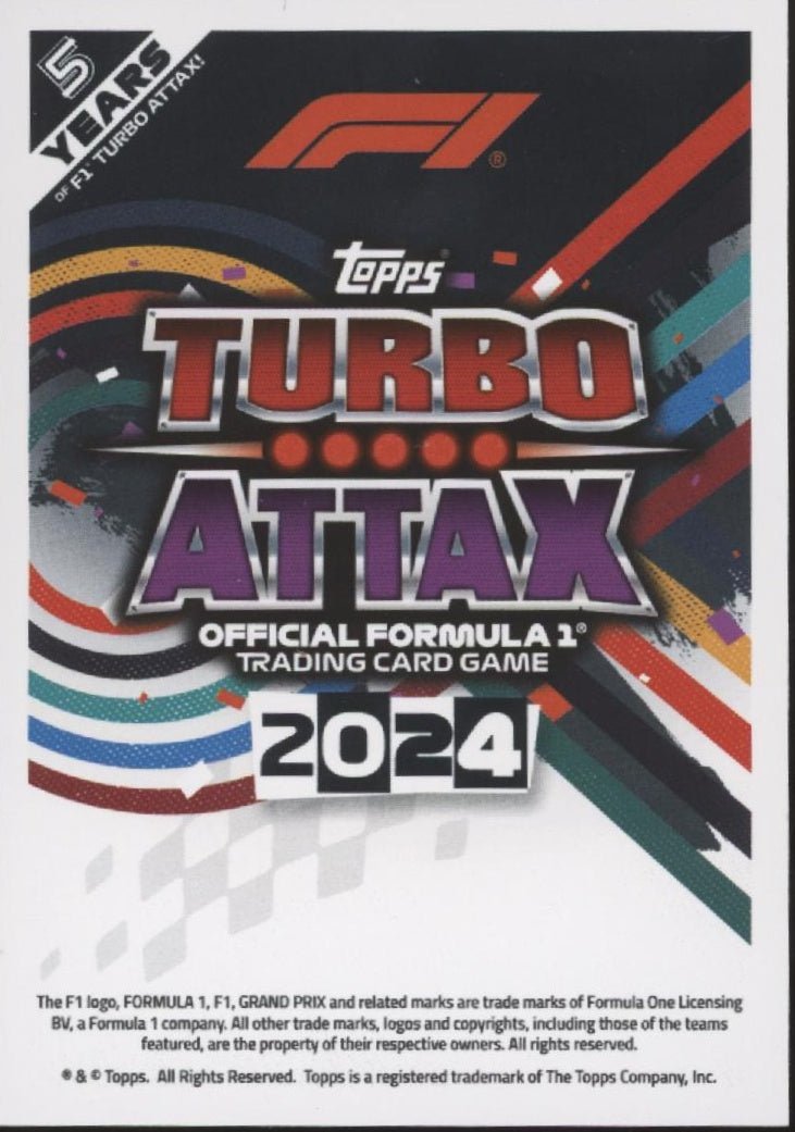 Tsunoda / Norris / Perez / Stroll / Zhou 2024 Topps Turbo Attax Formula 1 - Collector Store LLC