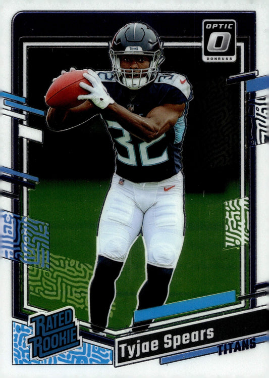 Tyjae Spears 2023 Panini Donruss Optic Rated Rookie RC #297 - Collector Store LLC