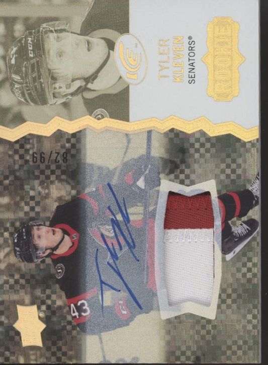 Tyler Kleven 2023 - 24 Upper Deck Ice Rookie Swatch RC Auto 82/99 121 - Collector Store LLC