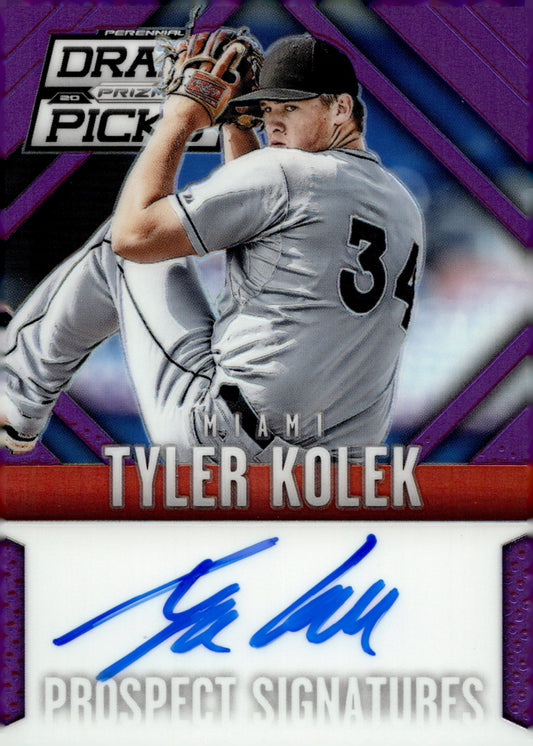 Tyler Kolek 2014 Panini Prizm Perennial Draft Picks Purple Prizm Auto 090/149 #1 - Collector Store LLC