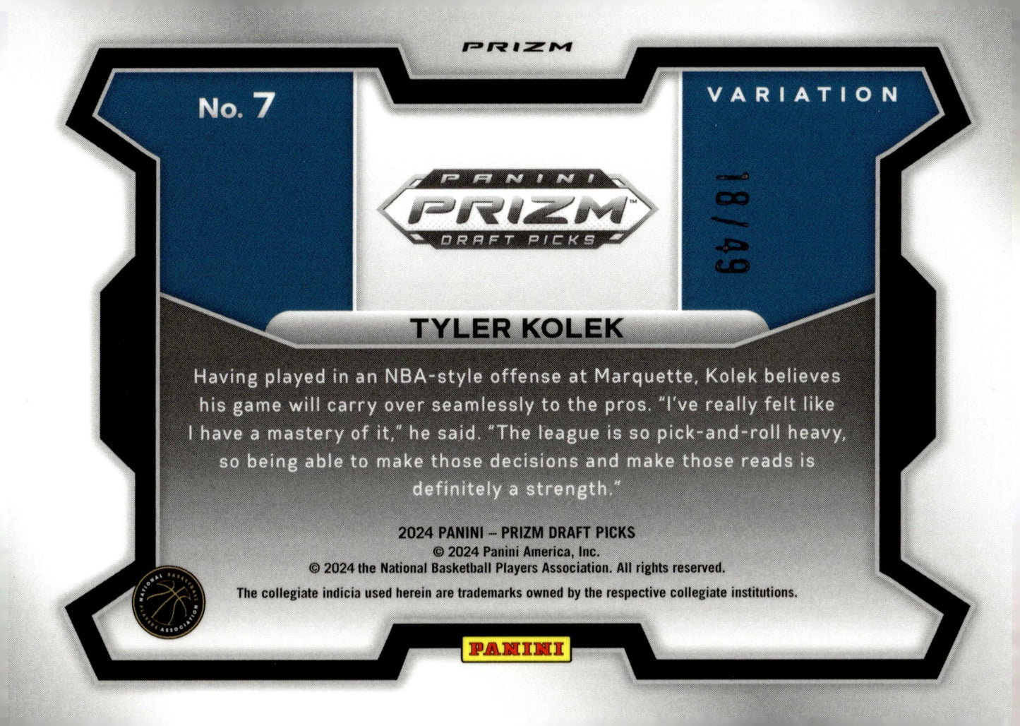 Tyler Kolek 2024 Panini Prizm Draft Picks Variation Orange Pulsar Prizm RC 18/49 - Collector Store LLC