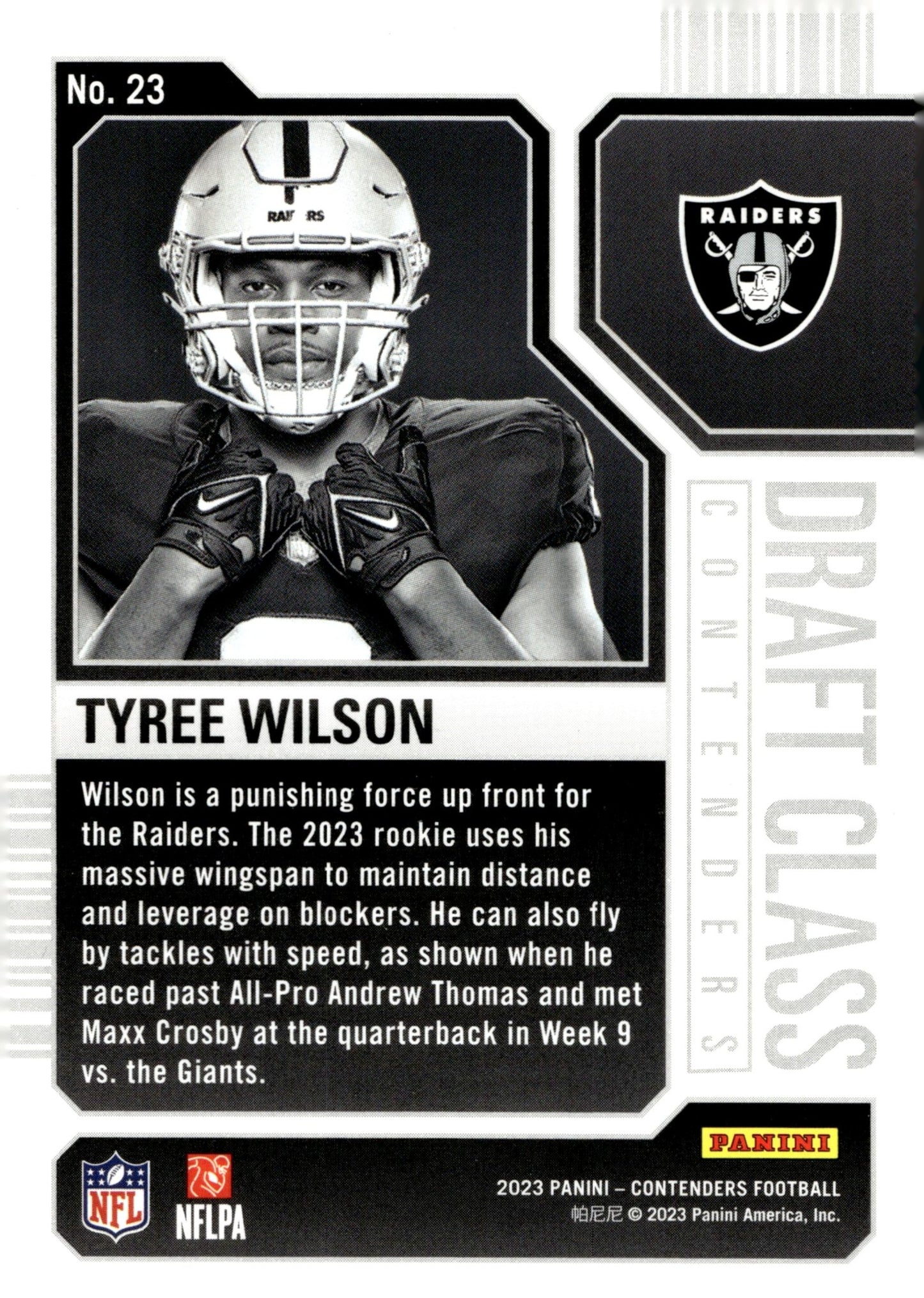 Tyree Wilson 2023 Panini Contender Draft Class RC #23 - Collector Store LLC