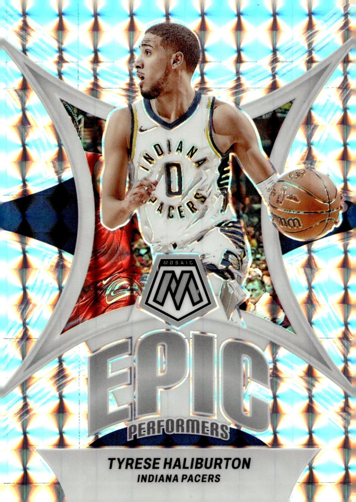 Tyrese Haliburton 2023 - 24 Panini Mosaic Epic Performers Prizm #4 - Collector Store LLC