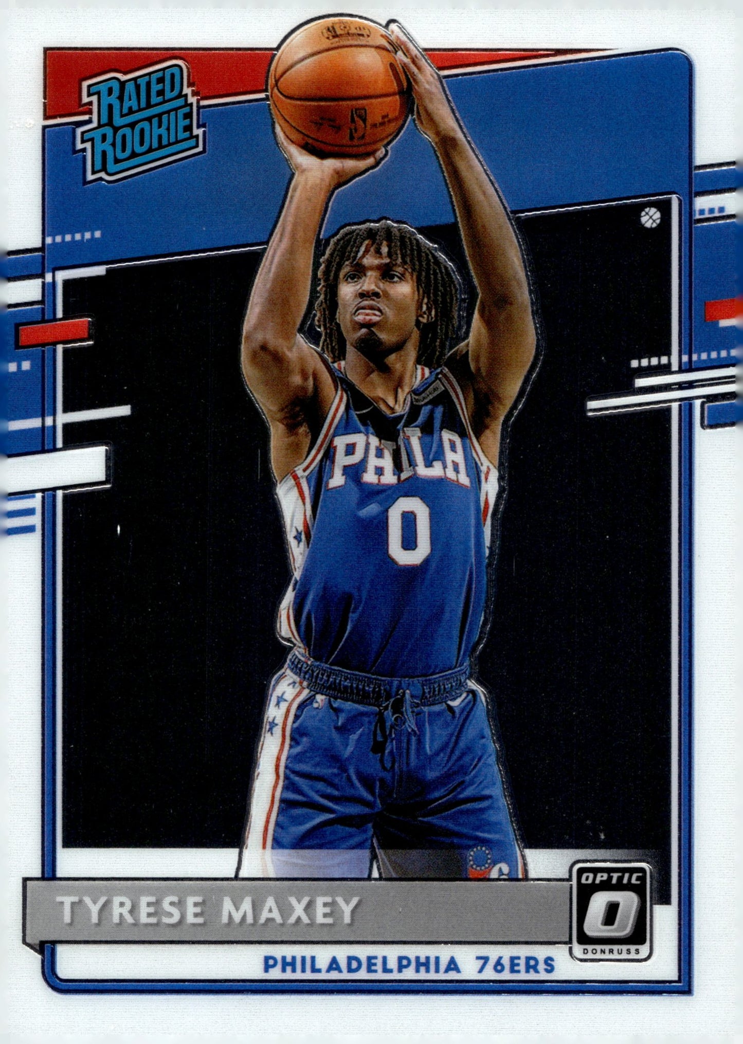 Tyrese Maxey 2020 - 21 Panini Donruss Optic Rated Rookie RC #171 #6 - Collector Store LLC