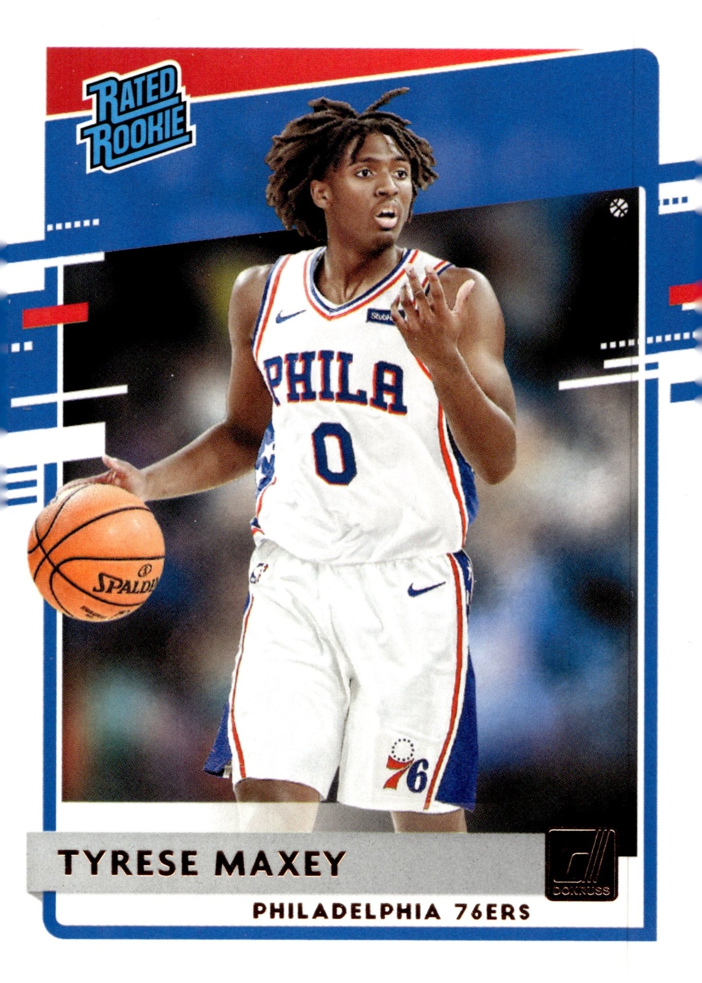 Tyrese Maxey 2020 - 21 Panini Donruss Rated Rookie RC #211 - Collector Store LLC