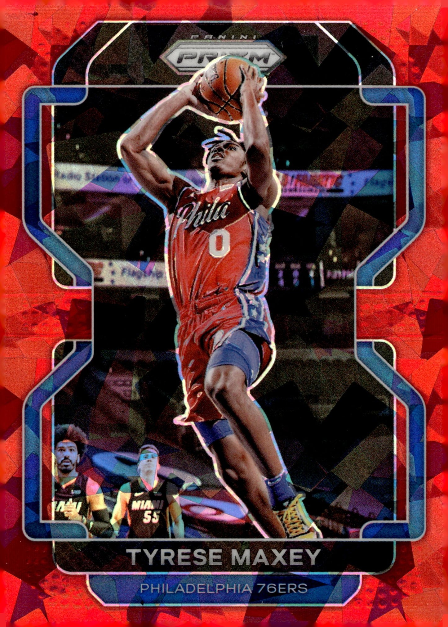 Tyrese Maxey 2021 - 22 Panini Prizm Red Ice Prizm #28 - Collector Store LLC