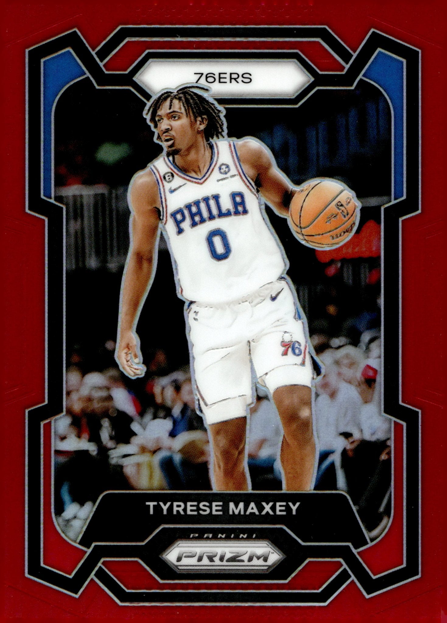 Tyrese Maxey 2023 - 24 Panini Prizm Red Prizm 116/299 #15 - Collector Store LLC
