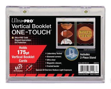 Ultra Pro: 175PT Vertical Booklet Card UV ONE-TOUCH Magnetic Holder Ultra Pro: 175PT Vertical Booklet Card UV ONE-TOUCH Magnetic Holder