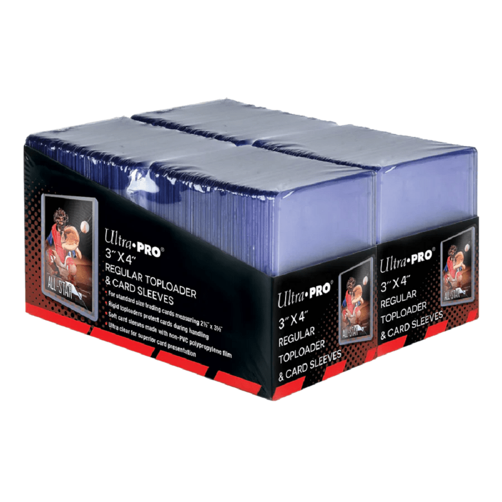 Ultra Pro: 3" x 4" Clear Regular Toploaders and Soft Sleeves Bundle (200ct) for Standard Size Cards - Collector Store LLC