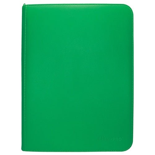 Ultra Pro: Vivid 9 - Pocket Zippered PRO - Binder (Green) - Collector Store LLC