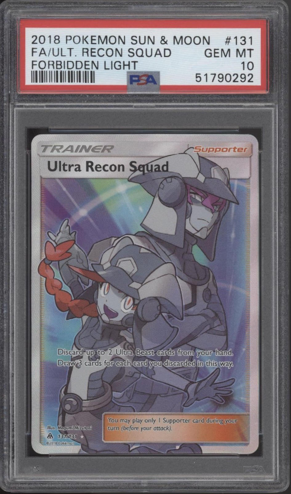 Ultra Recon Squad Pokemon Forbidden Light Full Art #131 PSA 10 - Collector Store LLC