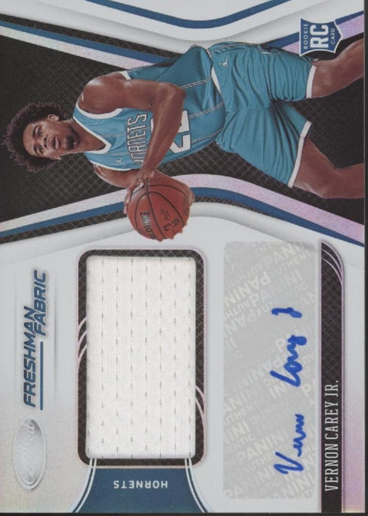 Vernon Carey Jr. 2020 - 21 Panini Certified Freshman Fabric Swatch RC Auto #FF - CAR - Collector Store LLC