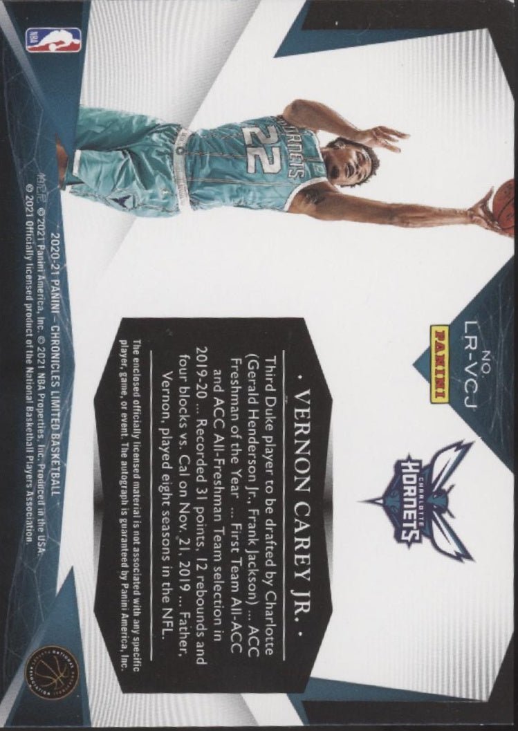 Vernon Carey Jr. 2020 - 21 Panini Chronicles Limited Swatch RC Auto 79/99 #LR - VCJ - Collector Store LLC
