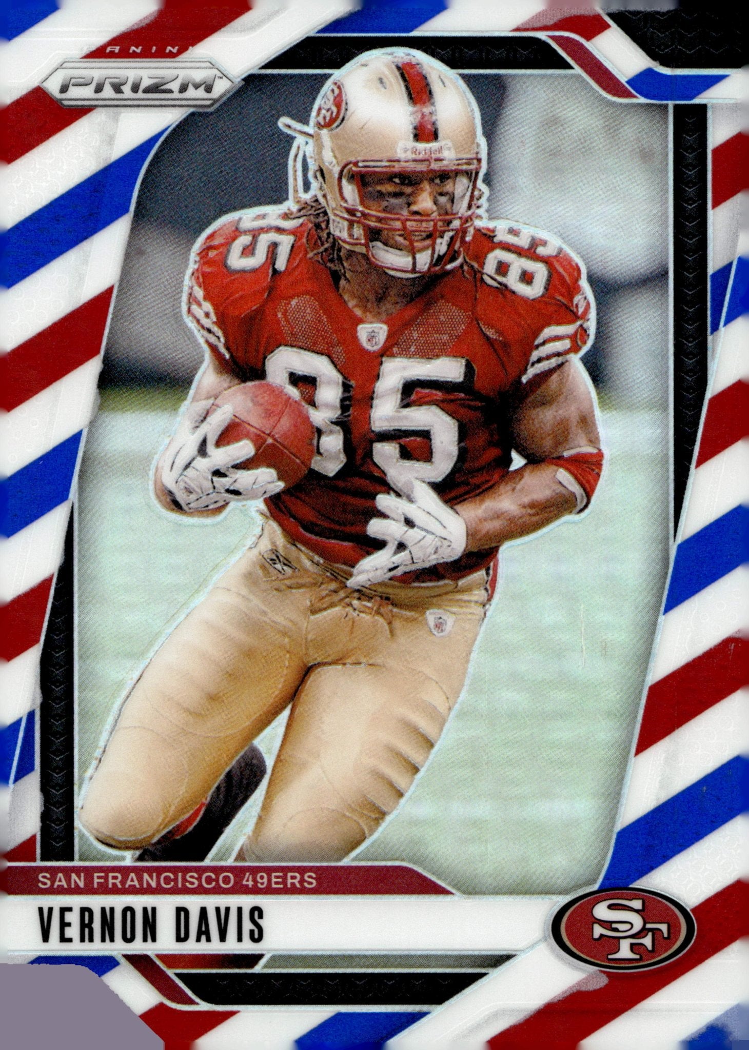 Vernon Davis 2024 Panini Prizm Red White & Blue Prizm #258 - Collector Store LLC