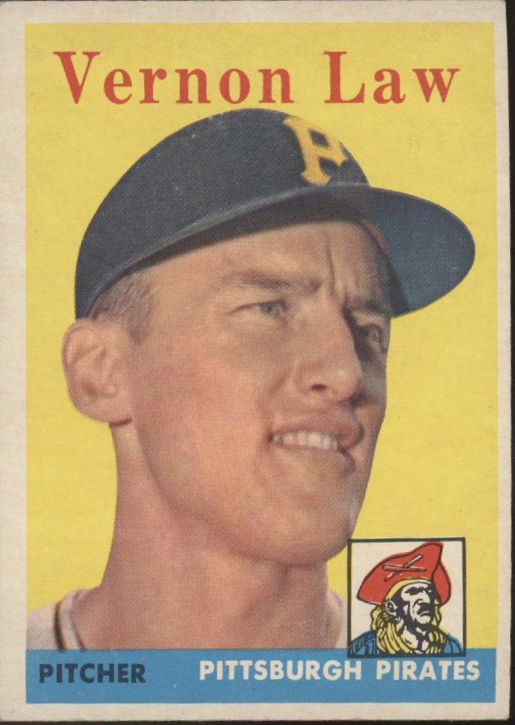 Vernon Law 1958 Topps #132 Pittsburgh Pirates EX - Collector Store LLC