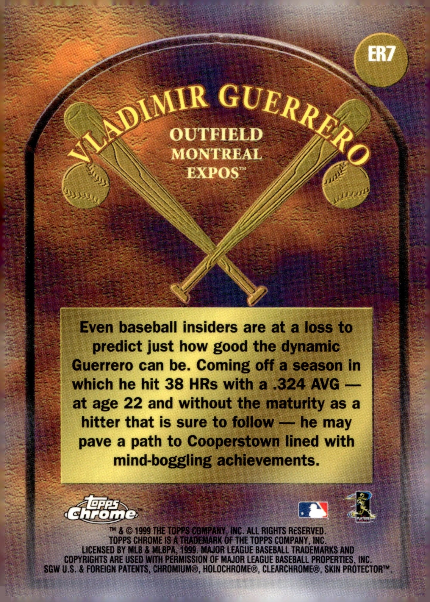 Vladimir Guerrero 1999 Topps Chrome Early Road to the Hall #ER7 #1 - Collector Store LLC
