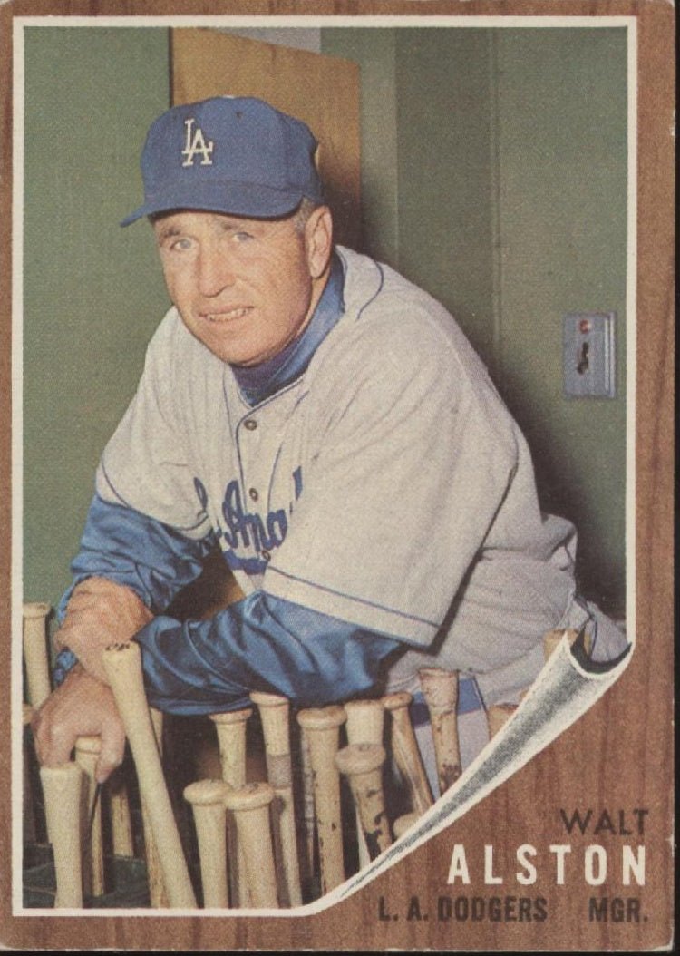 Walt Alston 1962 Topps 217 Los Angeles Dodgers VG - Collector Store LLC