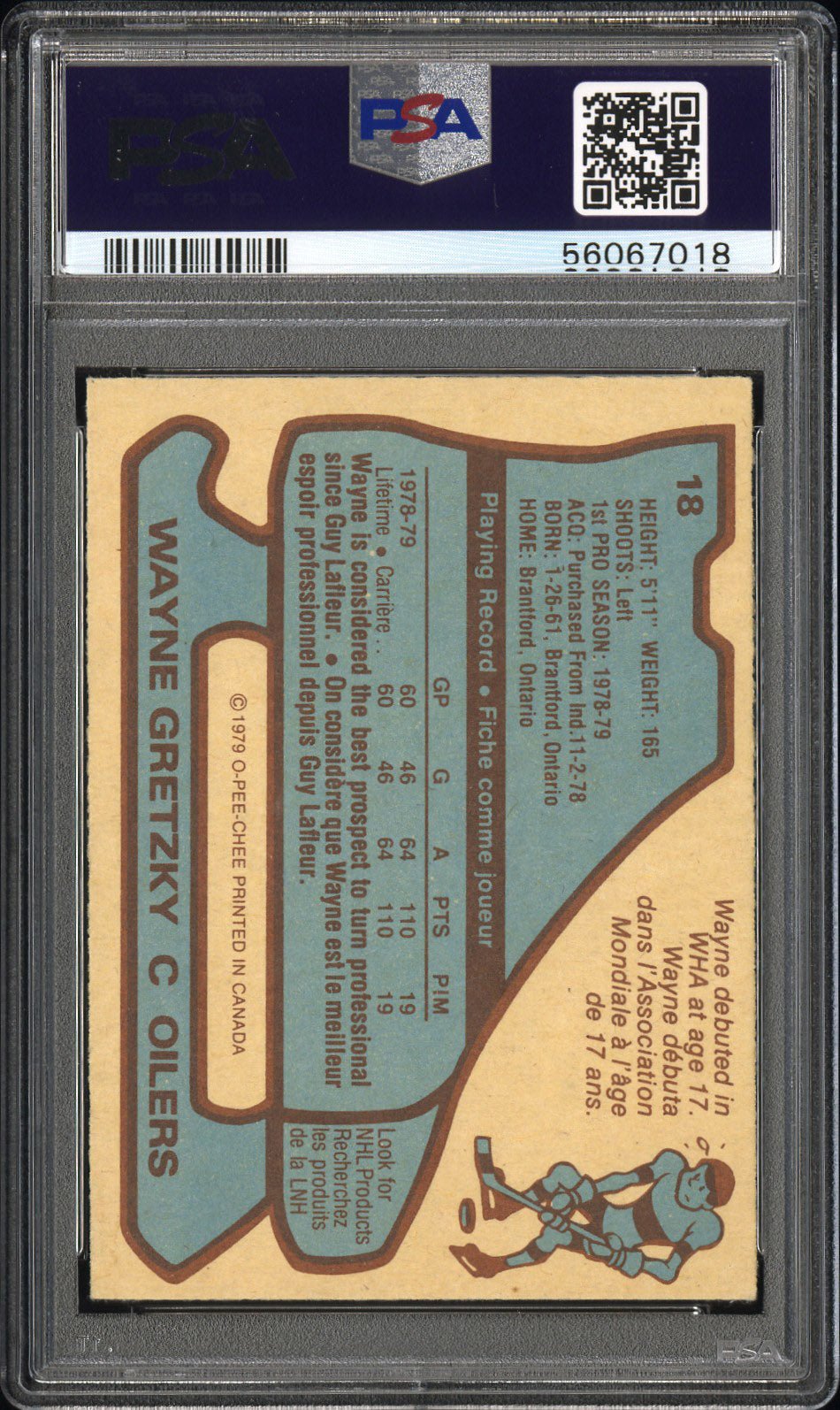 Wanye Gretzky 1979 - 80 O - Pee - Chee RC #18 PSA 6 - Collector Store LLC
