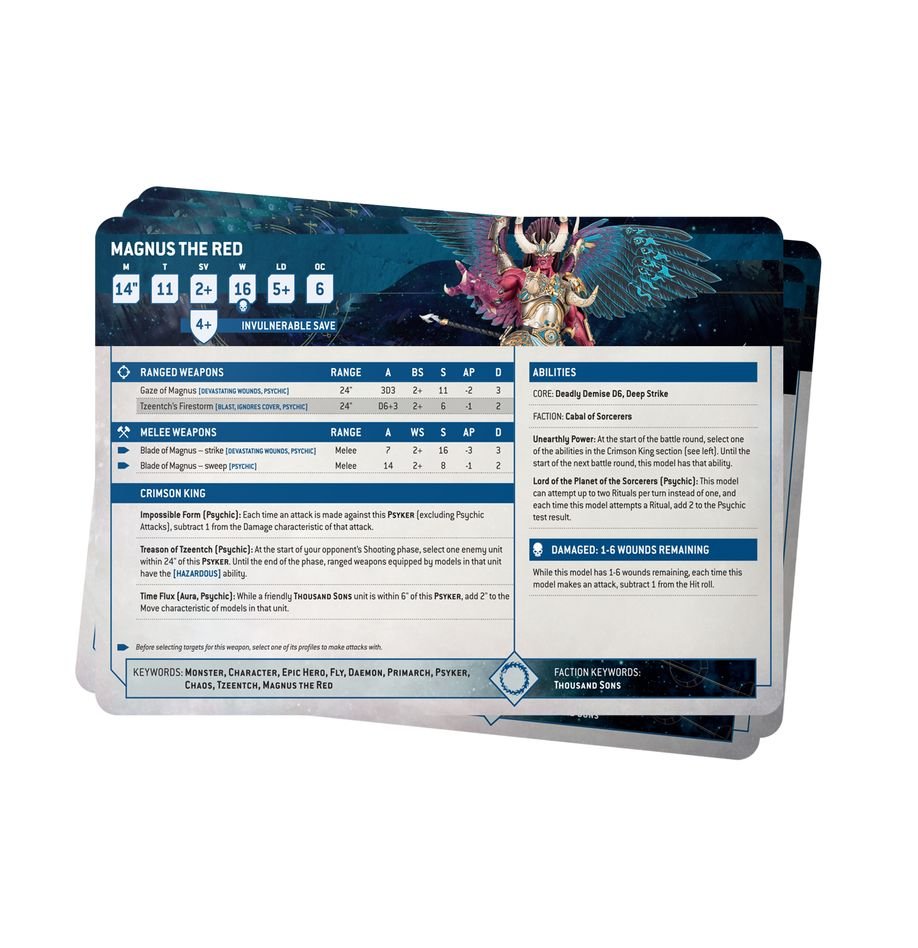 Warhammer 40K: Datasheet Cards: Thousand Sons - Collector Store LLC