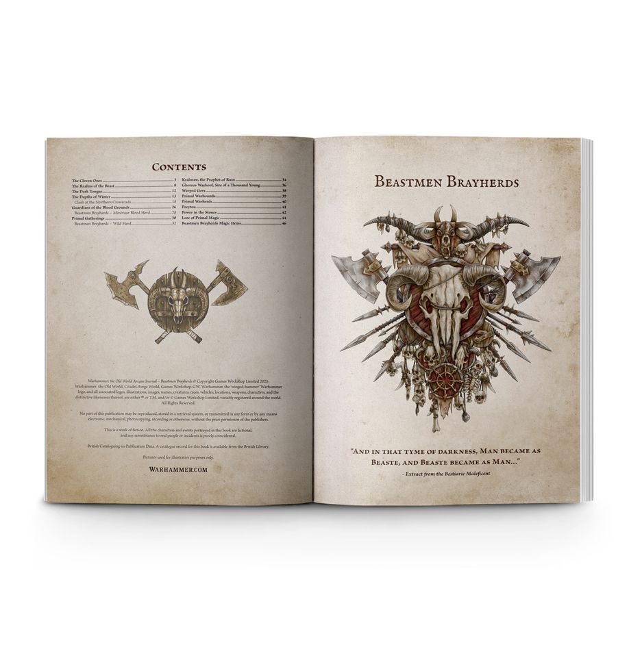 Warhammer The Old World: Arcane Journal - Beastmen Brayherds*Releases 6 - 14 - 2025* - Collector Store LLC