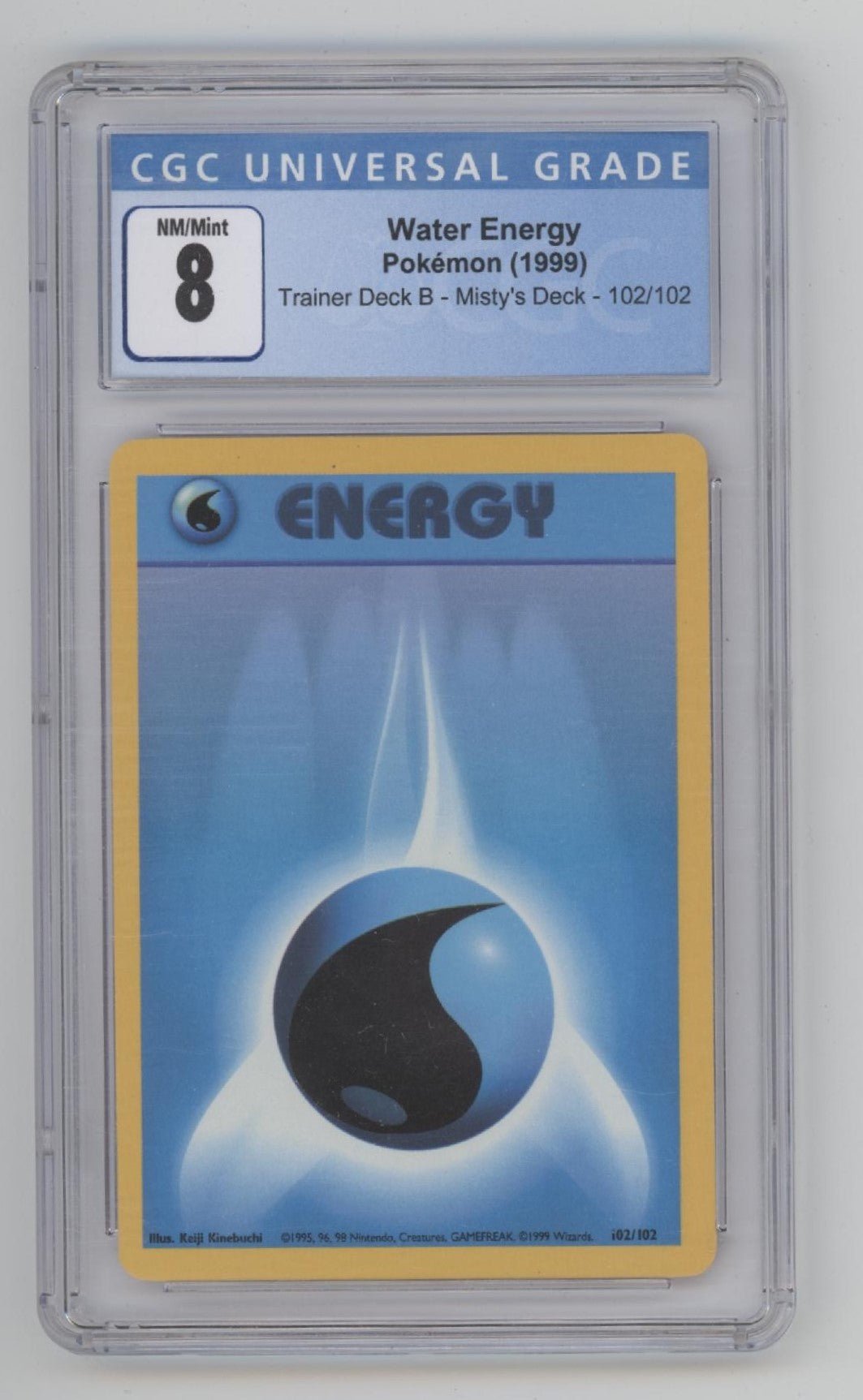 Water Energy Pokemon Trainer Deck B Misty's Deck #102 CGC 8 - Collector Store LLC