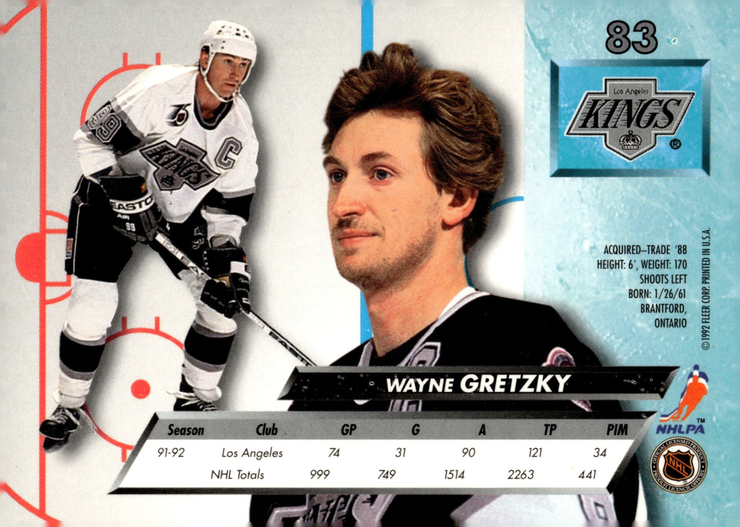 Wayne Gretzky 1992 - 93 Fleer Ultra #83 #2 - Collector Store LLC