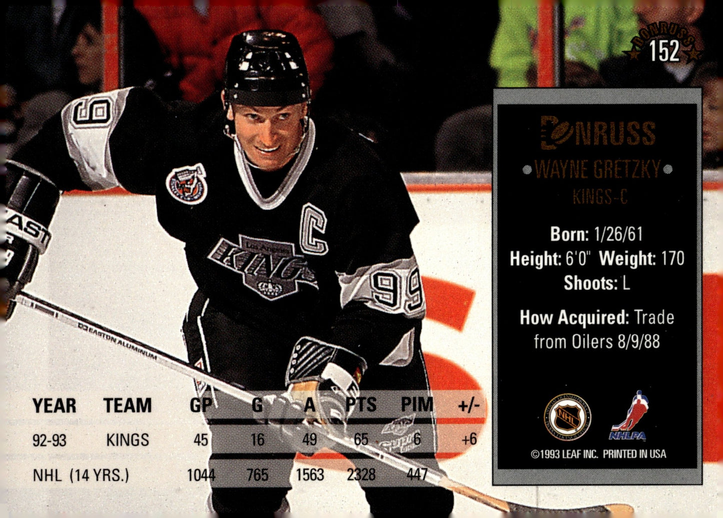 Wayne Gretzky 1993 - 94 Donruss #152 - Collector Store LLC