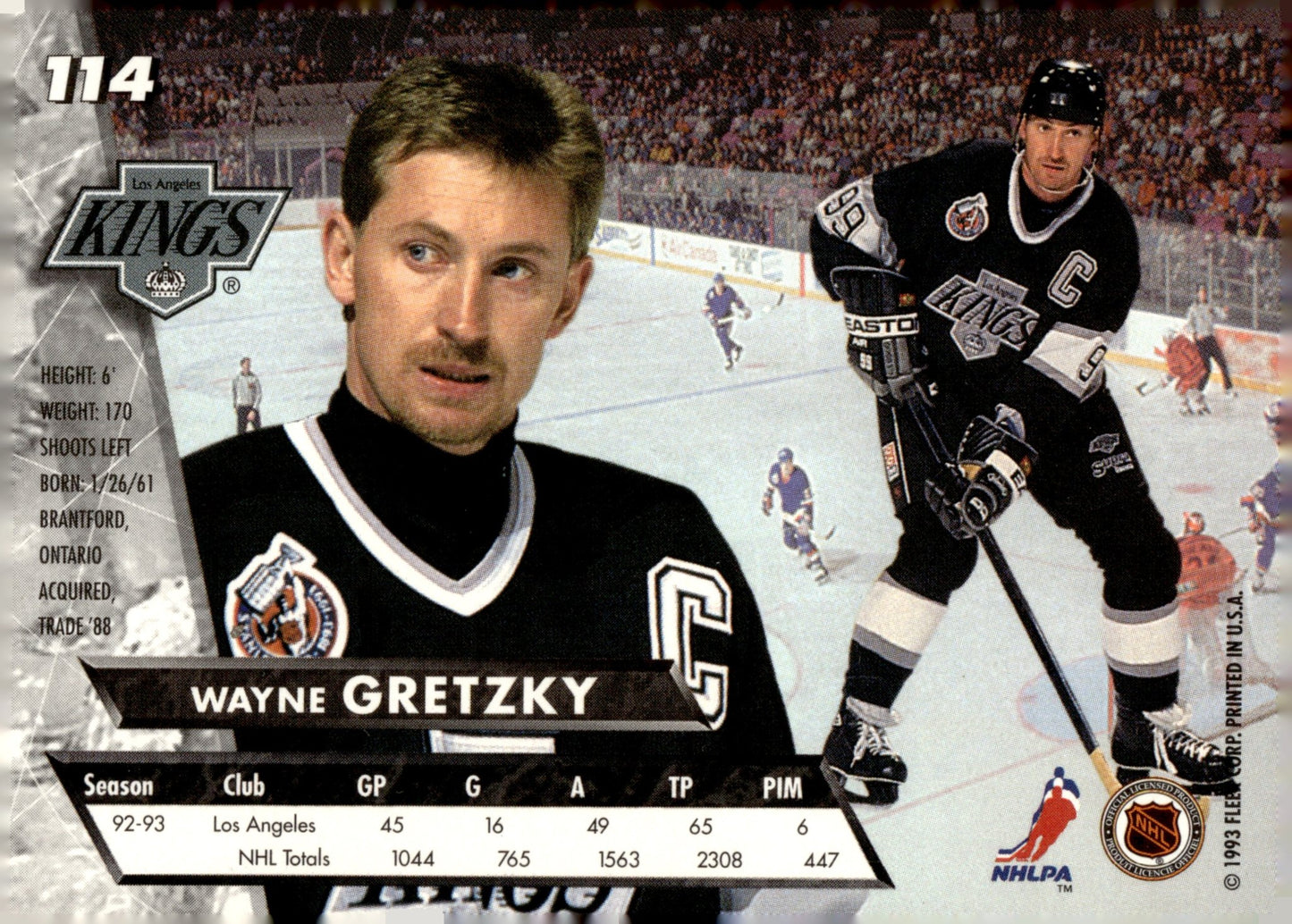 Wayne Gretzky 1993 - 94 Fleer Ultra #114 #2 - Collector Store LLC