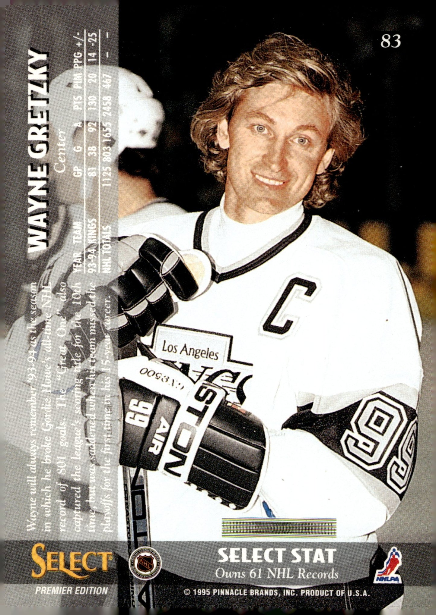 Wayne Gretzky 1994 - 95 Select #83 #1 - Collector Store LLC