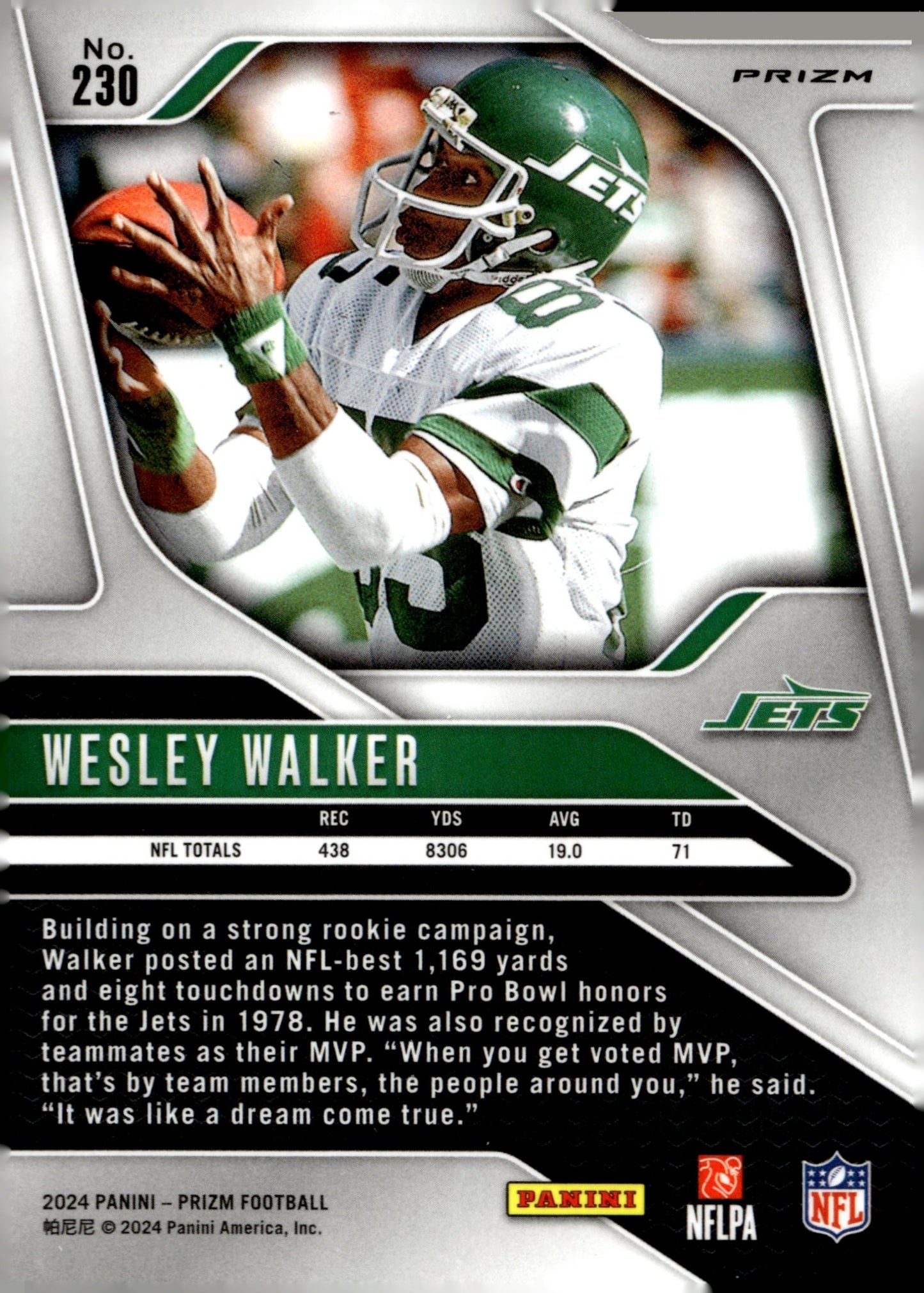 Wesley Walker 2024 Panini Prizm Silver Prizm #230 - Collector Store LLC